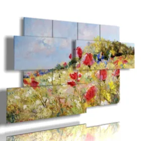 Spring flower paintings