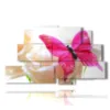 cuadros con flores y mariposas