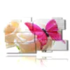 bilder mit wunderschoenen blumen und schmetterlingen - version: 11 pannelli 184x104cm