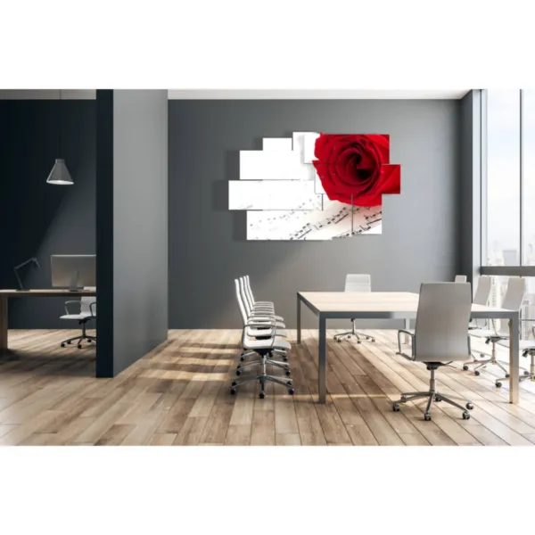 cuadros con rosas rojas en estilo vintage