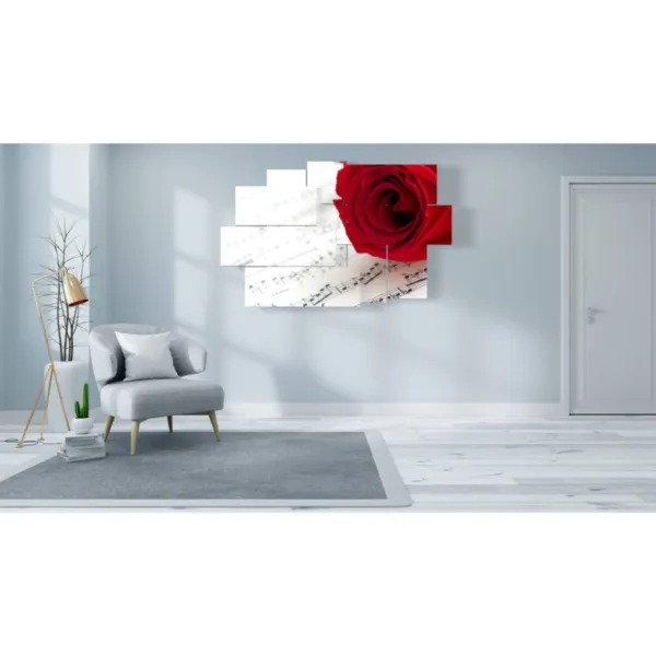 Gemälde mit roten Rosen zur Dekoration