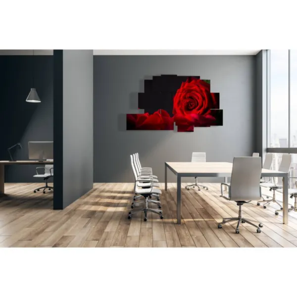 Moderne rosafarbene und rote Gemälde