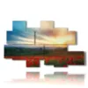 paintings with photos of poppies at sunset rich in colors - version: 8 pannelli 171x100cm