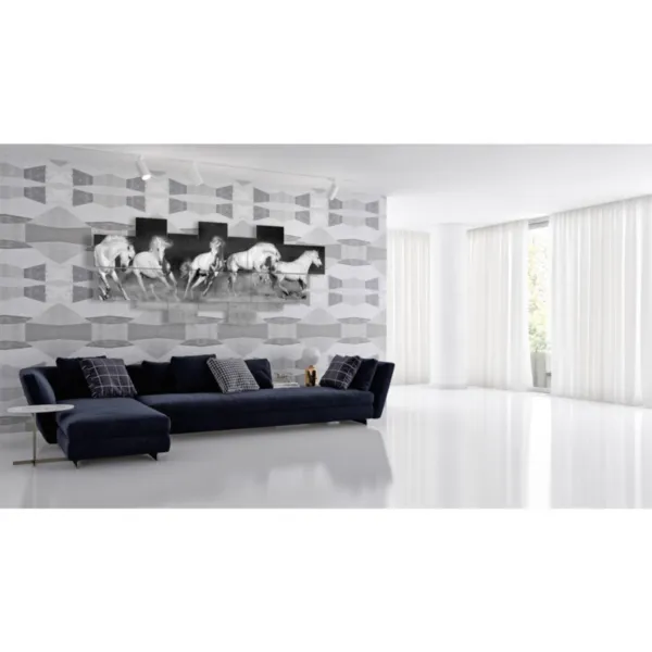 tableaux chevaux blancs minimalistes