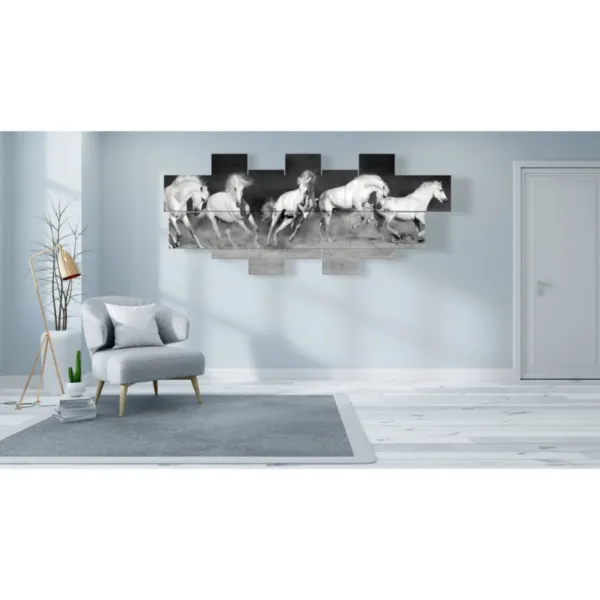 Cuadros con caballos blancos para sala de estar