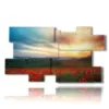 paintings with photos of poppies at sunset rich in colors - version: 10 pannelli 186x105cm