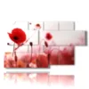 moderne bilder blumen portraiteffekt rote mohnblumen - version: 7 pannelli 157x90cm