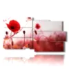 tableaux modernes fleurs coquelicots rouges effet portrait - version: 10 pannelli 183x100cm