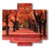 painting with red hot autumn photos - version: 5 pannelli 89x85cm