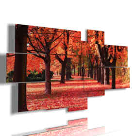 painting with red hot autumn photos