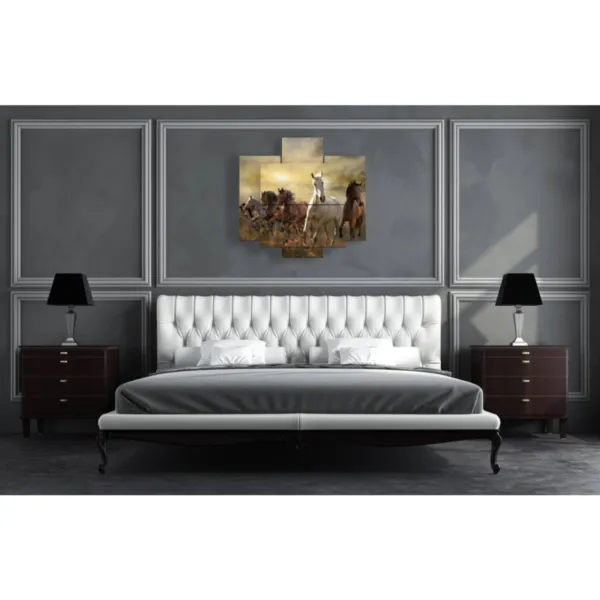 Impresiones de caballos al atardecer