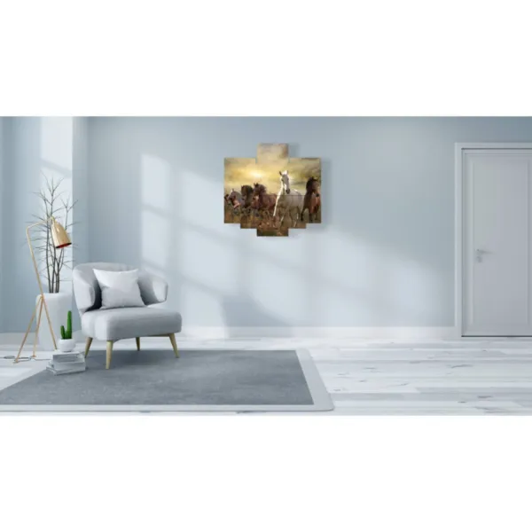 decorazioni cavalli al tramonto