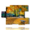 tableau avec photos de paysages d automne dans la nature - version: 6 pannelli 129x94cm
