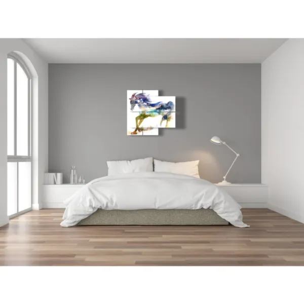 decorazione cavalli azzurri quadro