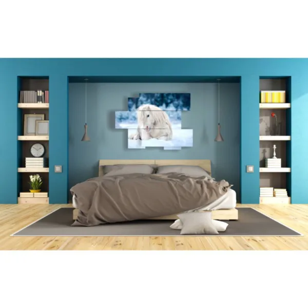 imprimer illustration d''un cheval blanc