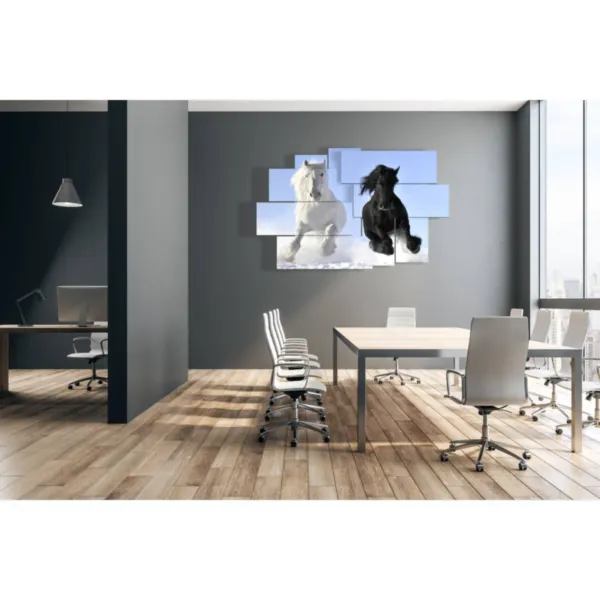 Black and white horse prints