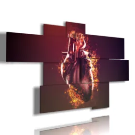 Paintings in the shape of a heart