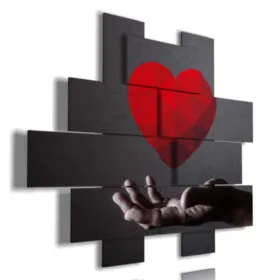 cuadro de corazones modernos