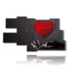 modern painting hearts in hand - version: 9 pannelli 180x103cm
