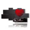 corazones corazon moderno en la mano - version: 8 pannelli 184x97cm