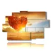 painting heart tree at sunset - version: 9 pannelli 171x108cm