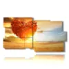painting heart tree at sunset - version: 10 pannelli 183x100cm