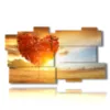 painting heart tree at sunset - version: 11 pannelli 184x104cm