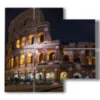 tableaux rome antique photo du colisee de nuit - version: 4 pannelli 91x85cm