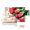 paintings with hearts and red roses - version: 7 pannelli 157x90cm