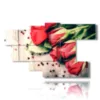 paintings with hearts and red roses - version: 7 pannelli 172x103cm