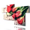 stampa con cuori e rose rosse