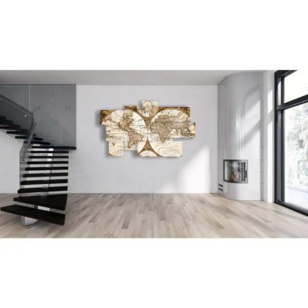 Affiche de mappemonde ancienne