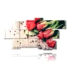 tableaux avec coeurs et roses rouges - version: 10 pannelli 212x111cm