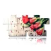 tableaux avec coeurs et roses rouges - version: 12 pannelli 232x106cm