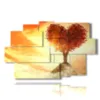 paintings with red hearts in nature - version: 9 pannelli 171x108cm