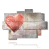 paintings with modern drawn hearts - version: 9 pannelli 164x114cm