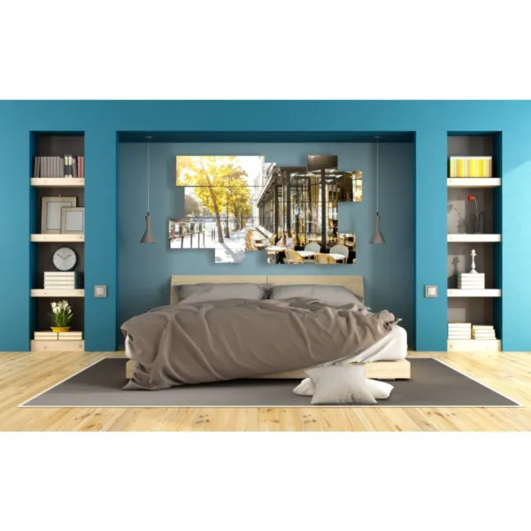 furniture with a photo of Paris during the day