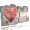 Paintings with designed modern hearts