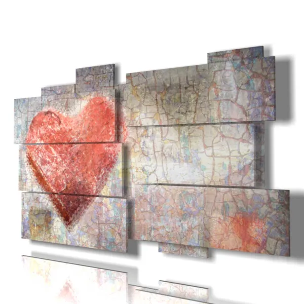 impresiones de corazones modernos