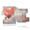 paintings with modern drawn hearts - version: 12 pannelli 190x119cm