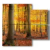 painting with photos of autumn mountain in yellow - version: 4 pannelli 91x85cm
