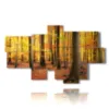 painting with photos of autumn mountain in yellow - version: 8 pannelli 185x109cm