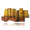 painting with photos of autumn mountain in yellow - version: 11 pannelli 214x107cm