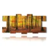 painting with photos of autumn mountain in yellow - version: 13 pannelli 233x107cm