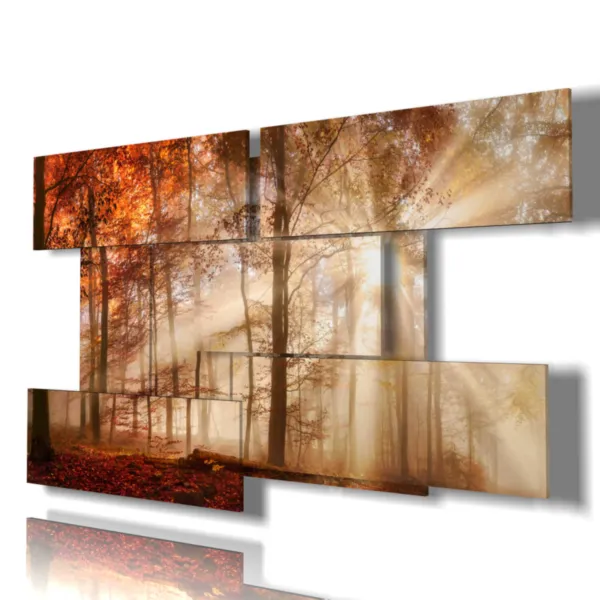 Impresión de otoño castañas