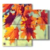 tableau photo d automne avec des feuilles d oranger - version: 4 pannelli 91x85cm