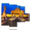 roma quadro entrata castel sant angelo - version: 5 pannelli 104x90cm