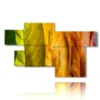 autumn rainbow painting of leaves - version: 7 pannelli 175x105cm