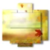 tableau feuilles d automne - version: 5 pannelli 89x85cm
