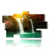 painting waterfall in motion with the sun - version: 9 pannelli 182x107cm